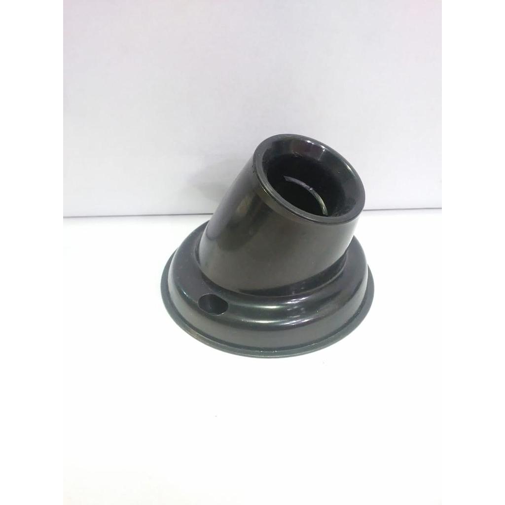 RECEPTACULO CURVO E27 NEGRO 