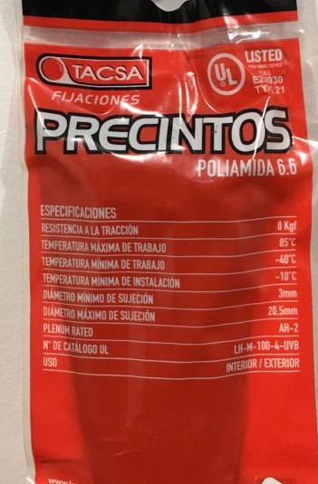 BOLSAx100 PRECINTOS 100x2.5mm NEGRA