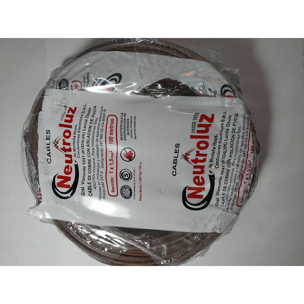 CABLE UNIPOLAR 1 x 1.50 mm²  MARRON