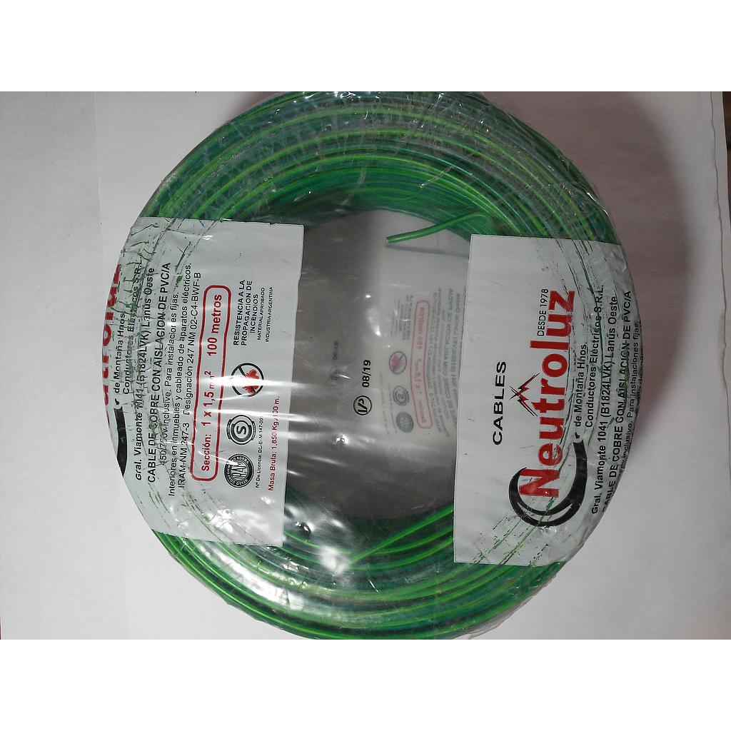 CABLE UNIPOLAR 1 x 1.50 mm²  VA
