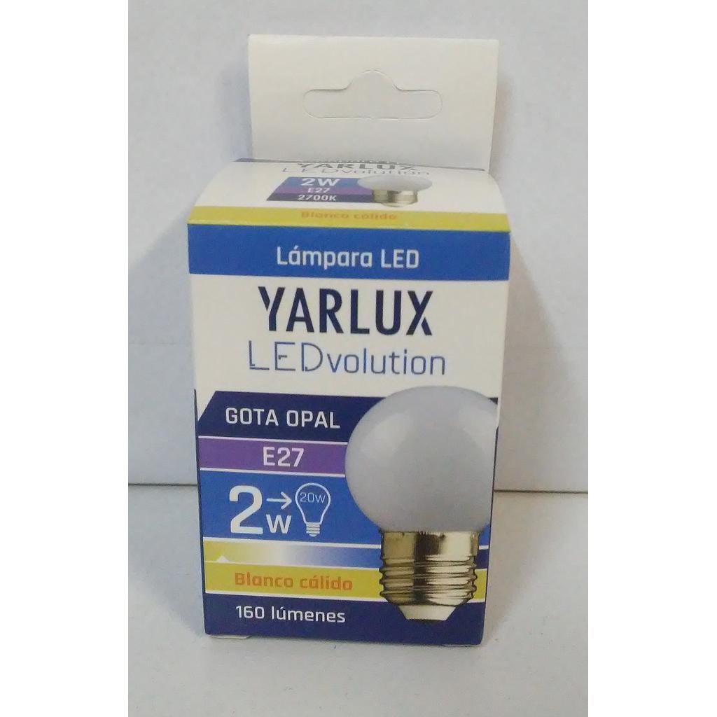 LED GOTA OPAL 2W E27 2700K BLANCO CALIDO YARLUX
