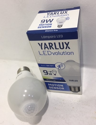 LED MOTION SENSOR 9W E27 6400K yarlux