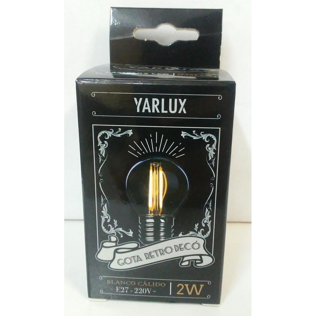 LED GOTA RETRO DECO 2W E27 2700K NO/D YARLUX