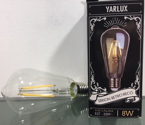 LED EDISON RETRO DECO 8W E27 2700K DIM