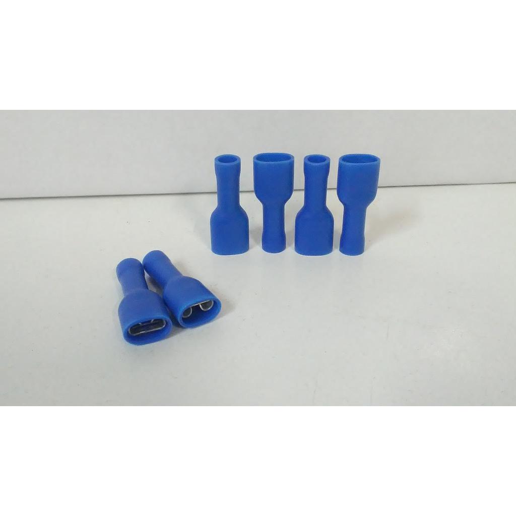 TERMINAL PREAISLADO para CABLE 1a2,5MM2 AZUL PALA 6,3mm HEMBRA AISLADA