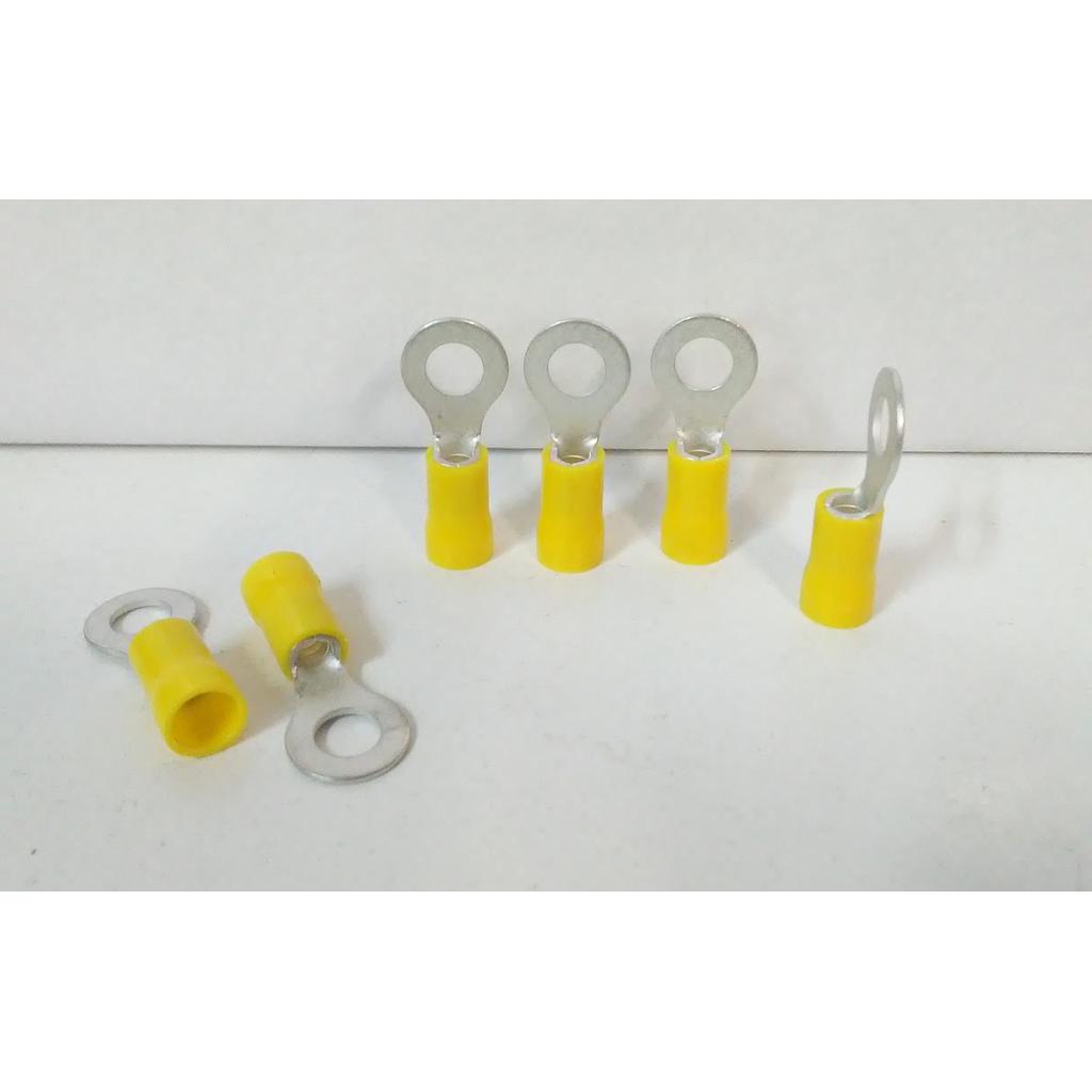 TERMINAL PREAISLADO para CABLE 2,5a6mm2 AMARILLO OJAL 6mm