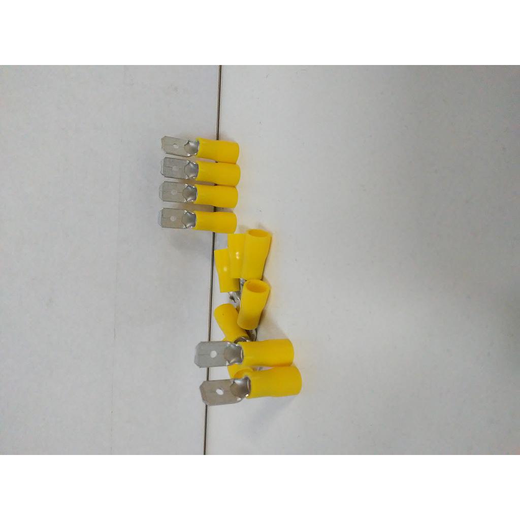 TERMINAL PREAISLADO para CABLE 2,5a6mm2 AMARILLO OJAL 8mm