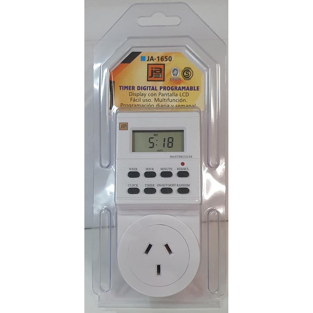 TIMER DIGITAL ENCHUFABLE 10A DIGITAL c/RESERVA