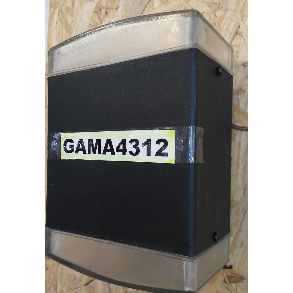 BIDIRECCIONAL POLICARBONATO 140x200 IP44 LENTE CURVO/CURVO NEGRO E27 