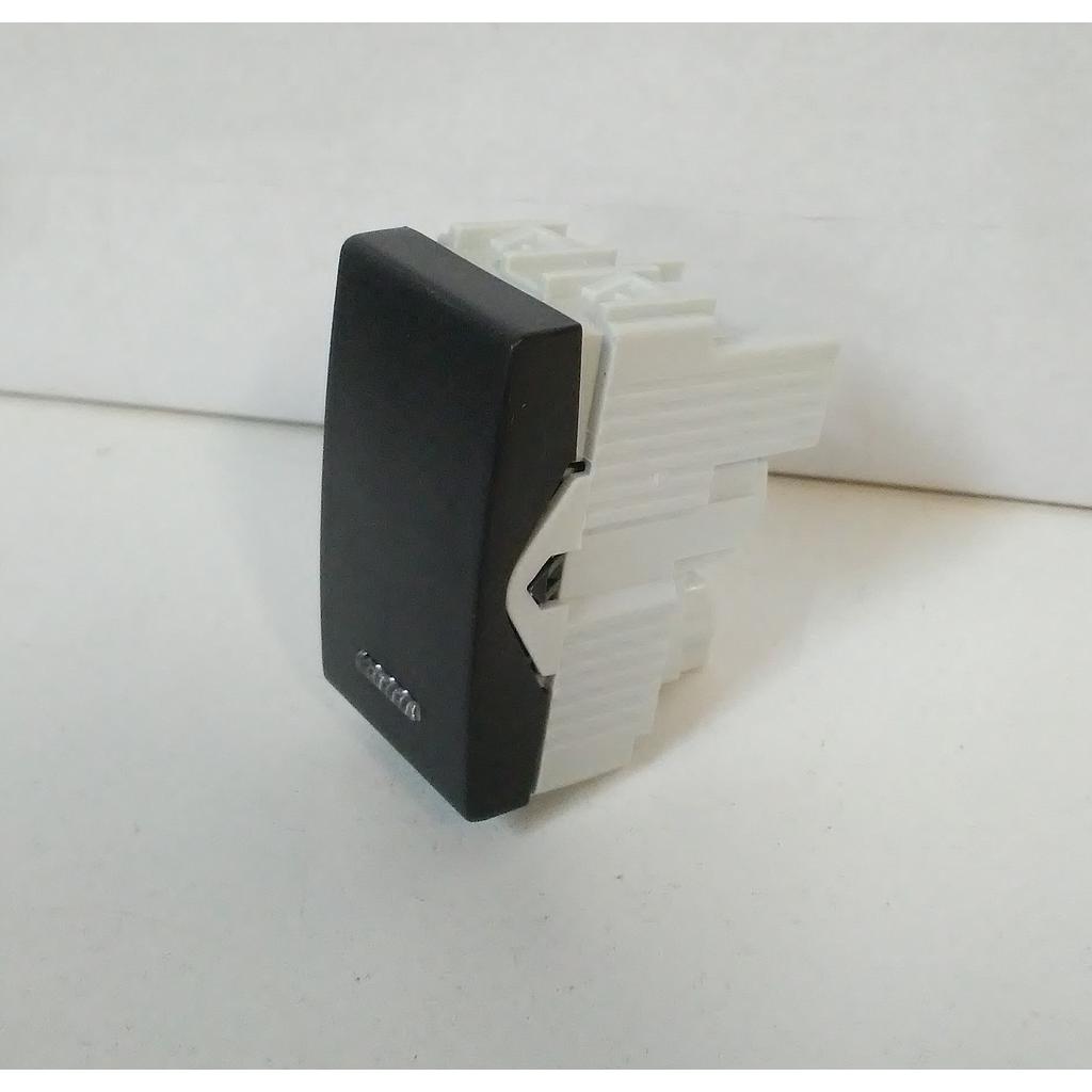 INTERUPTOR 1 PTO NEGRO KALOP