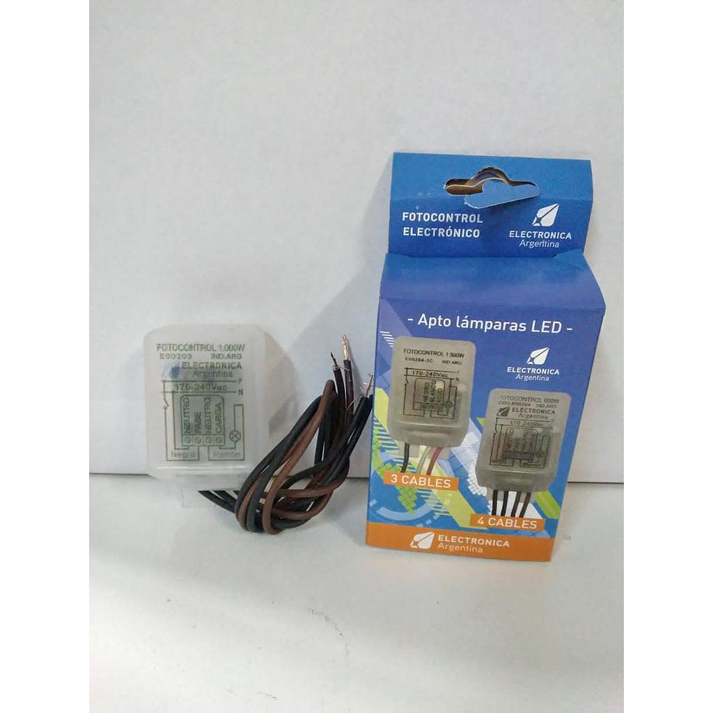 FOTOCONTROL P/LAMPARA LED 4 CABLES 300W. ELECT. ARGENTINA