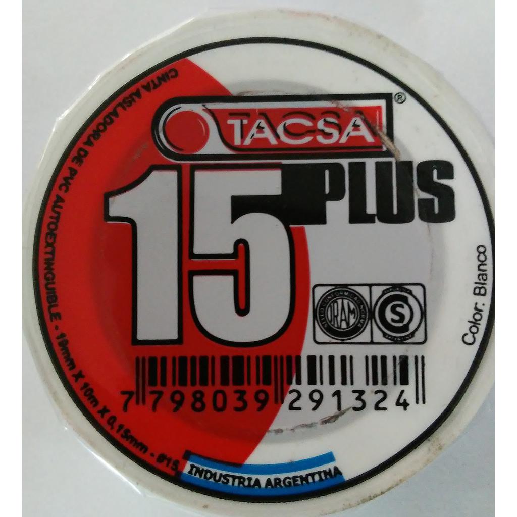 CINTA AISLADORA TACSA 19MM X 10M X 0,15MM BLANCA