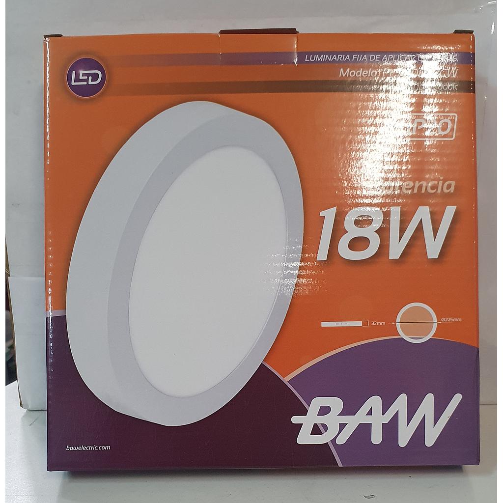 PLAFON LED BAW 18W/3000K CAL. REDOND.22cm