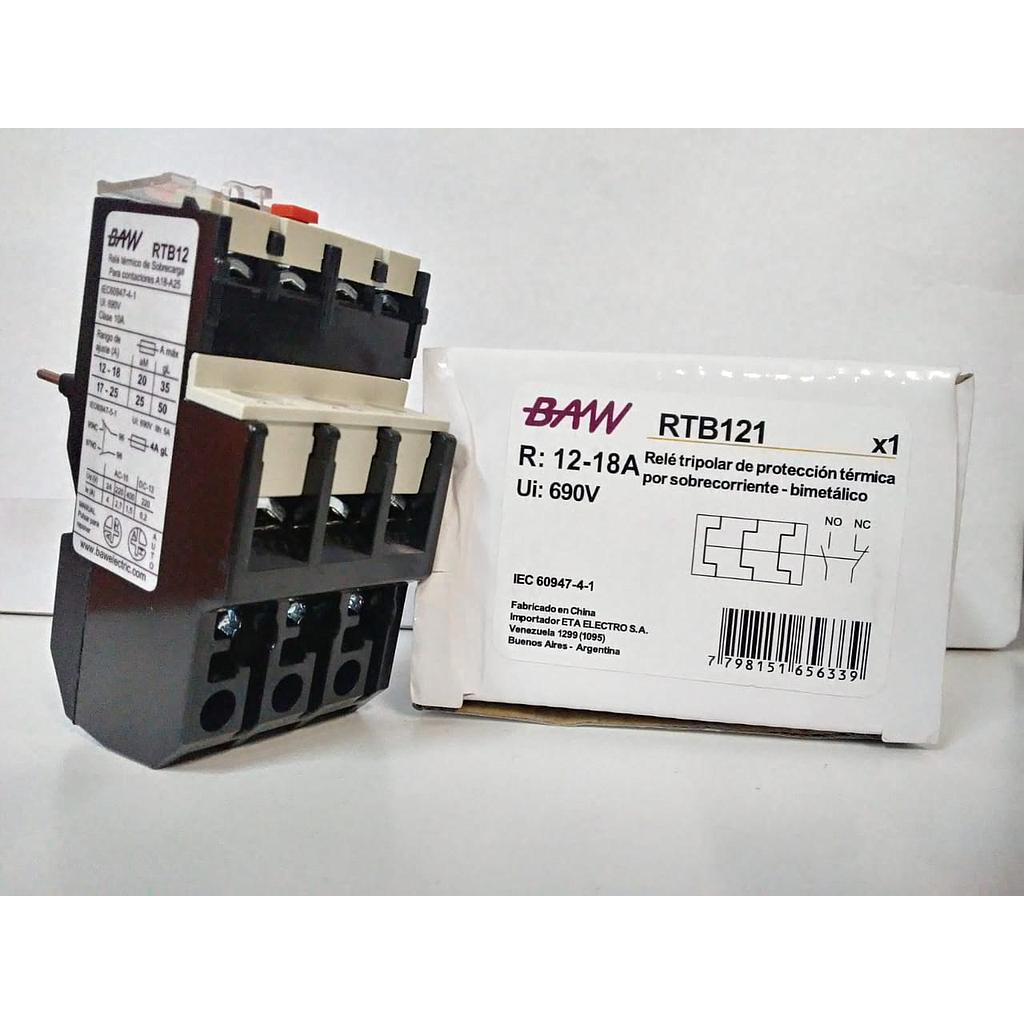 RELE TERMICO 12-18A para CONTACTOR A12-A32