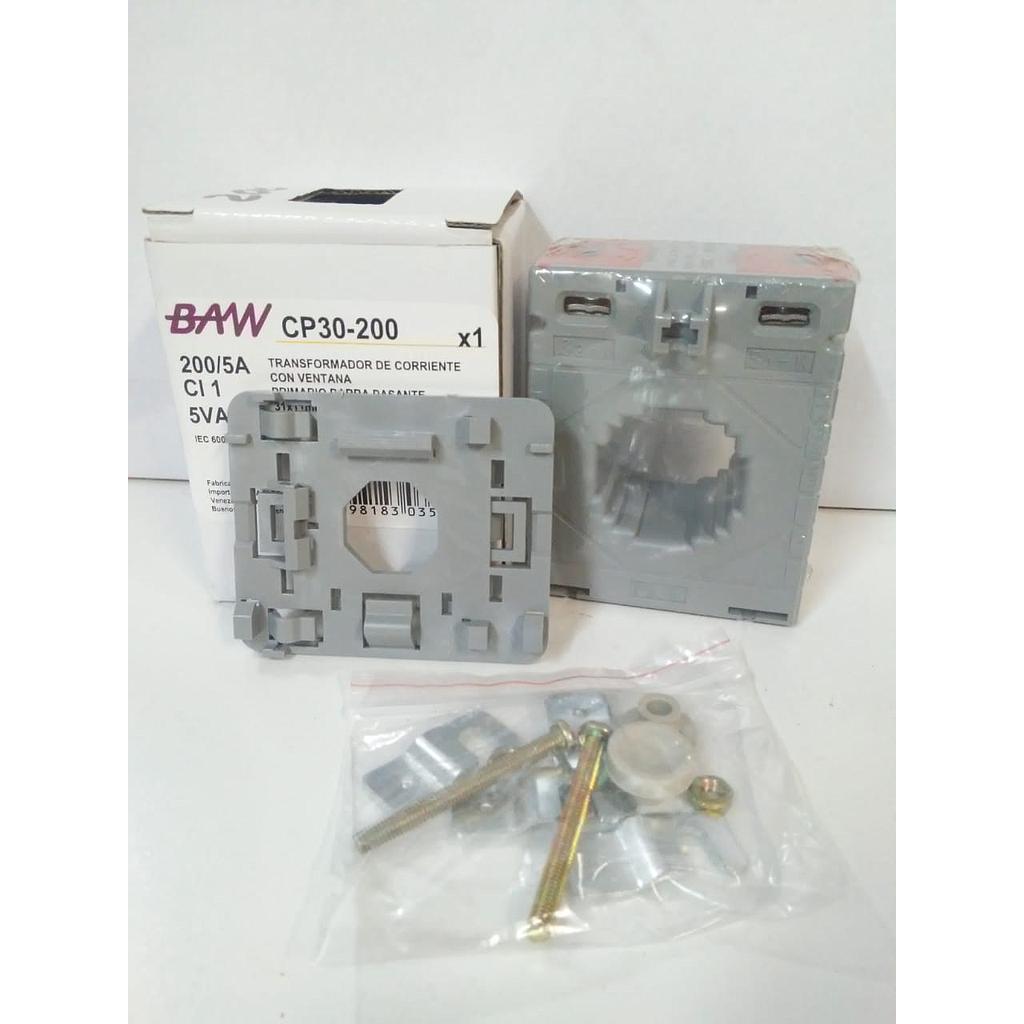 TRANSFORMADOR DE CORRIENTE BAW 200/5A