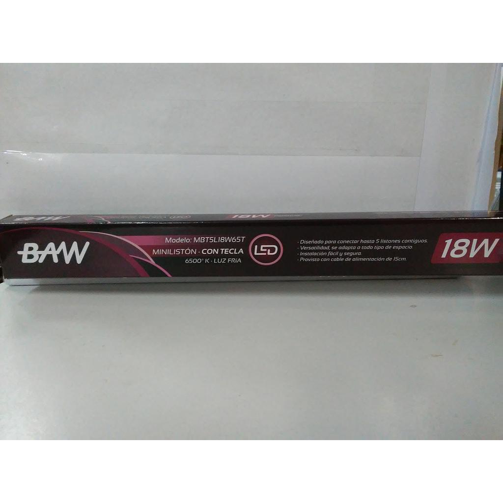 MINI LISTON LED 220V 18W 6500K C/TECLA BAW