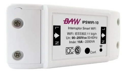 INTERRUPTOR SMART WIFI 10A BAW