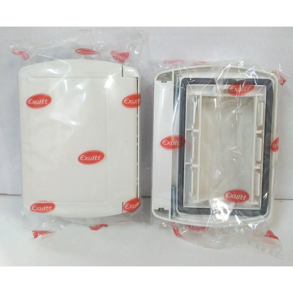 0737002 TAPA CAPSULADA RIGIDA 3 MODULOS FRENTE LISO EXULLT